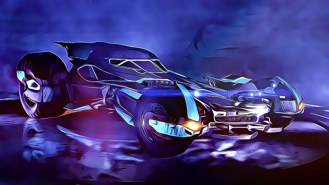 Rocket League player Fair Peak's batmobile.