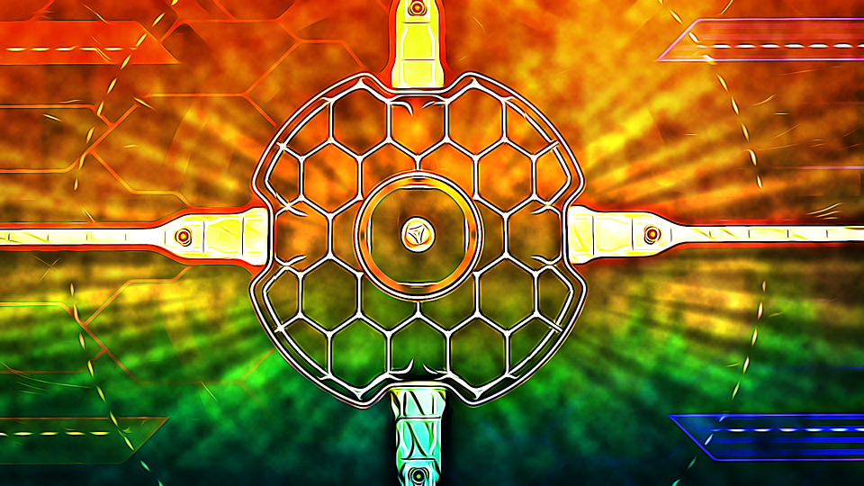 Rocket League cars scramble to score a goal (animated).